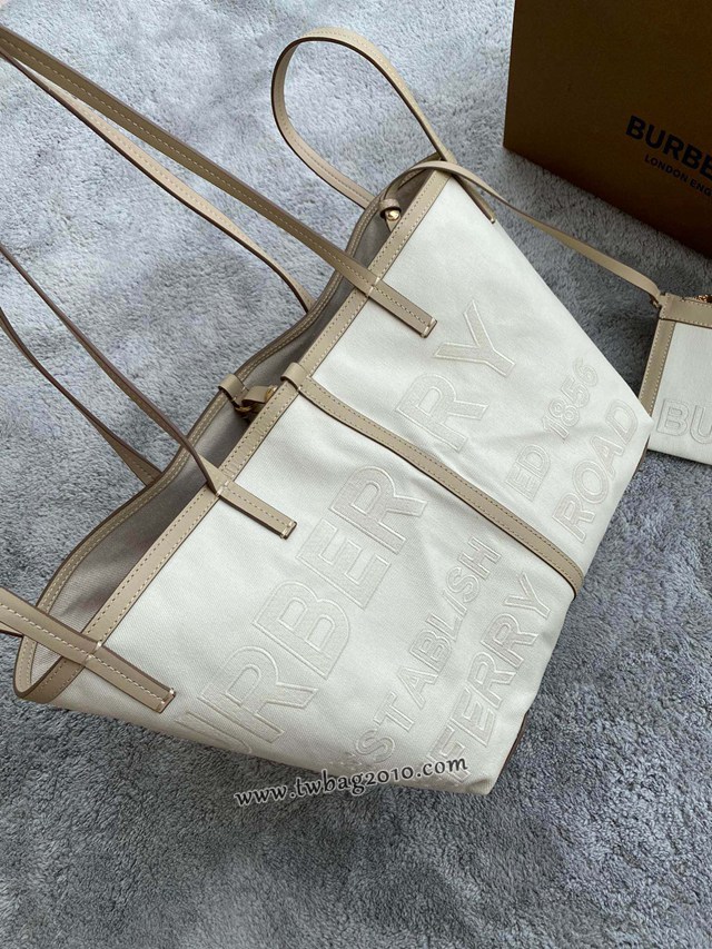 Burberry專門店新款沙灘托特包 巴寶莉帆布購物袋手提包 yxb1135